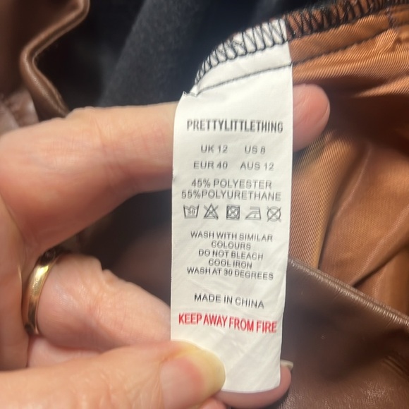 PrettyLittleThing Asymmetrical Waist Brown - Picture 6 of 6